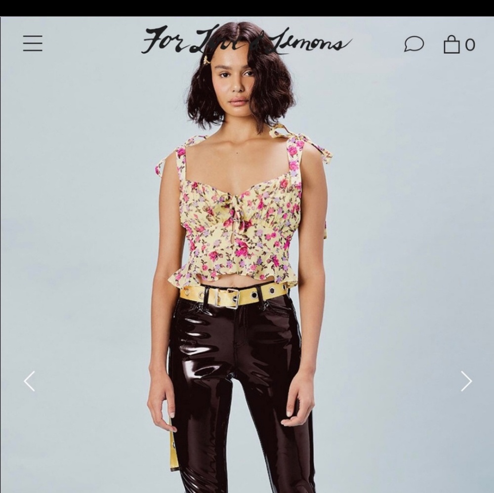 For love of lemons crop top